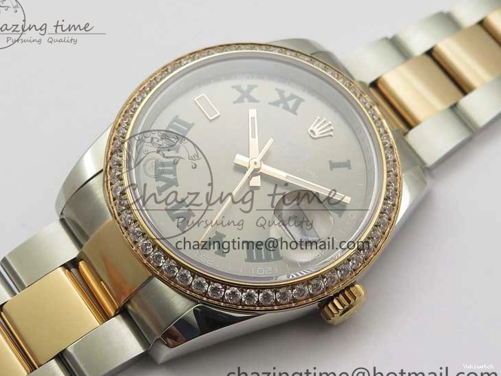 126281 Bracelet BP Gray DateJust Oyster 1:1 Best on Edition Maker RG SS 36 Roman Dial 0417